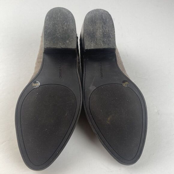 Lucky Brand Ankle Boot, Women's Folley Light Taupe Suede Leather Ankle Boot Sz 9 - Picture 7 of 16